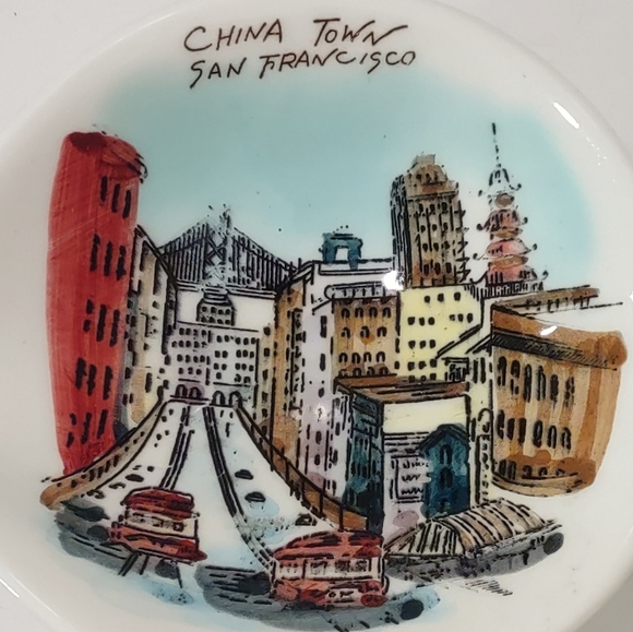 Vintage Hand Painted Chinatown Spoon Rest - Picture 6 of 6